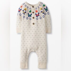 Hanna Andersson Holiday romper with button and snaps. Size 6-12M. Send o…